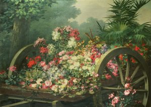 La charrette de fleurs