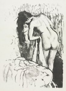Femme nue debout, se séchant, 1891-1892
