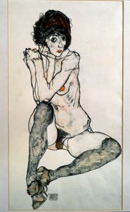 Femme nue assise
