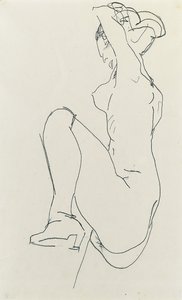 Femme nue prostrée, 1913