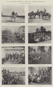 Les manœuvres des volontaires, avec le contingent d