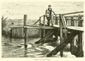Un déversoir, avec pont fixe