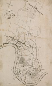 Carte de Fulham, Londres, 1813