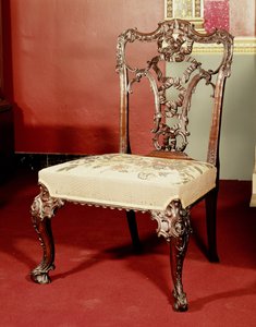 Chaise, design du directeur Chippendale, vers 1760