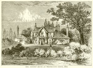 Maison de Mme Siddons à Westbourne Green, 1800