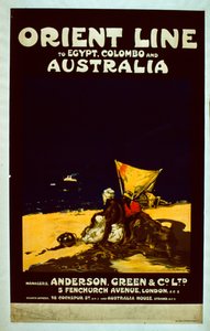 Affiche de la ligne Orient, vers 1920