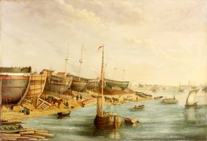 Chantier naval de William Piles, North Sands, c.1830