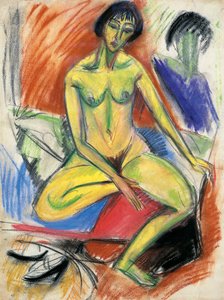Femme nue assise