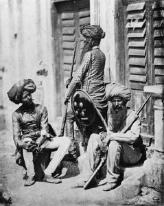 Officiers sikhs pendant la rébellion indienne, 1858