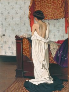 Nu de dos dans un intérieur