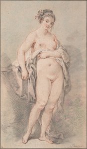 Jeune fille nue debout