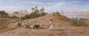 Un berger de chèvres près du Caire