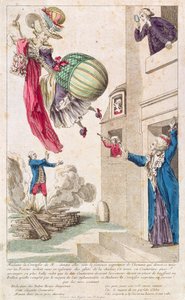 Caricature ridiculisant la mode et les montgolfières, vers 1783-4