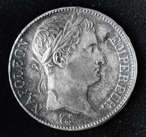 Pièce de monnaie représentant Napoléon Ier (métal)