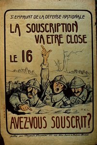 Affiche des obligations de guerre françaises de la Première Guerre mondiale, 1914-18