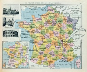 Carte de France, vers 1914