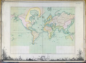 Carte du monde, 1780