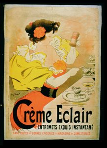 Affiche publicitaire pour Crème Éclair Dessert Instantané