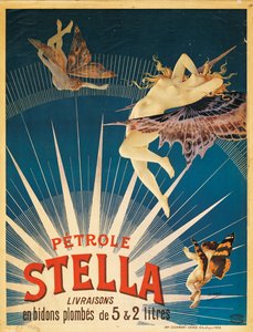 Affiche publicitaire pour Stella petrol, 1897