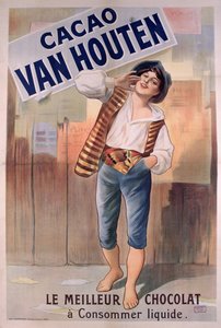 Affiche publicitaire pour le cacao Van Houten