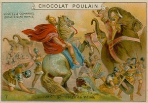 Siège de Véies, carte de commerce Chocolat Poulain