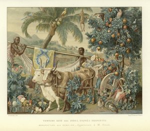 Tapisserie représentant une scène indienne