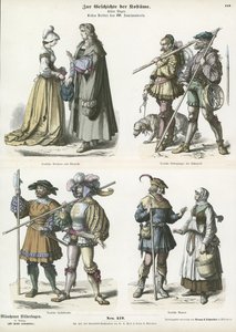 Costumes allemands, début 16ème siècle