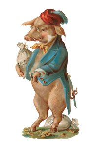 Cochon avec une cachette d