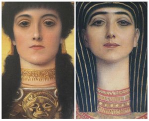 Grèce antique et Égypte antique, détail des têtes d
