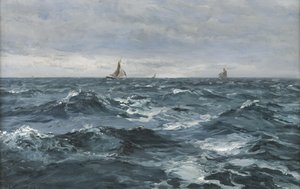 Voile sur une mer agitée