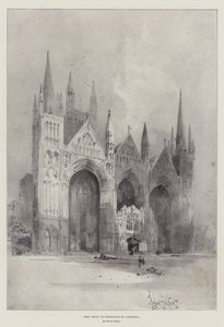 Façade ouest de la cathédrale de Peterborough