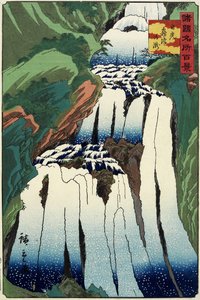 Une chute brumeuse de Nikko, octobre 1859