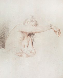 Femme nue avec le bras levé