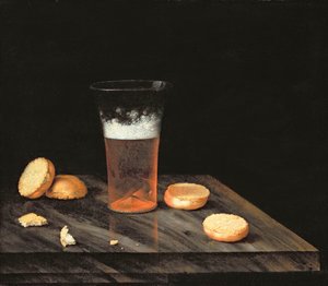 Nature morte avec verre de bière