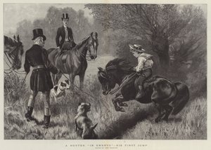 Un chasseur en herbe, son premier saut