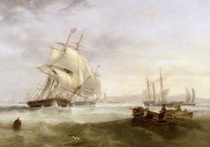 Navires au large de Hartlepool