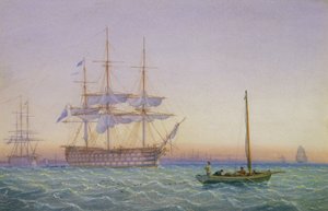 Frégates de S.M. au mouillage