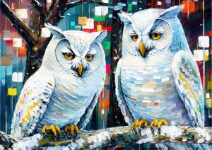 Animaux : Chouette blanche 1