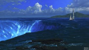 JJM recrée Bierstadt-A: Chutes du Niagara (avec voilier)
