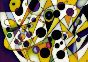 abstrait : sur fond blanc-cercles+balançoires 4