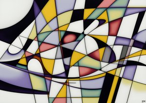 abstrait : sur blanc-balançoires 4
