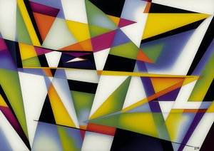 abstrait : sur blanc-triangles 1