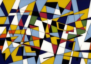 abstrait : sur blanc-triangles 2