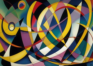 abstrait : argent-jaune_courbe 7