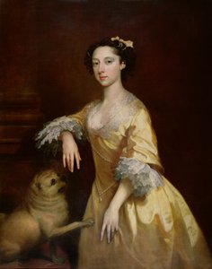 Dame avec un chien carlin