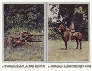 Cavaliers combattant à pied, cavalerie anglaise