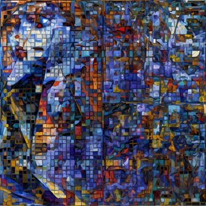 Mosaïque en bleu