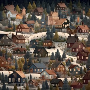 Image de maisons en style cartoon 1