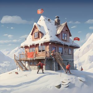 Une maison avec un bonnet de ski 4