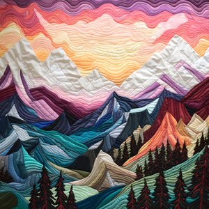 Chaîne de montagnes matelassée 2